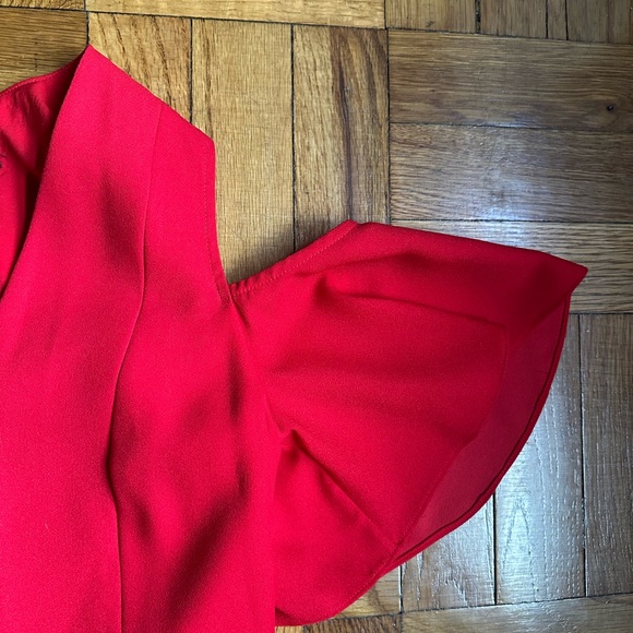Club Monaco Red Cold Shoulder Dress Size Small - Picture 3 of 4